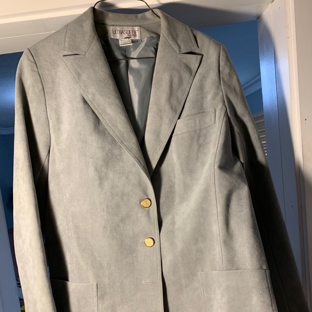 Suede jacket grey